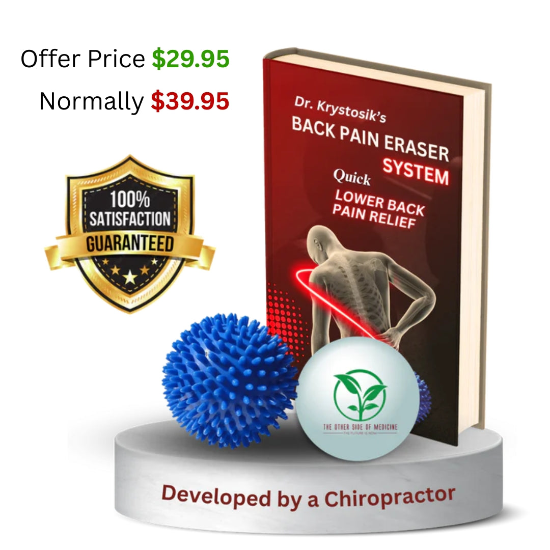 Low Back Pain Relief, Sciatica, Self-Massage Tool, Trigger Points, 2 Massage Balls with Instruction Book, Chiropractic Tools, Myofascial Pain, Deep Tissue Massage, Muscle Knots.