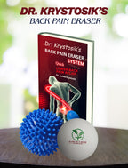Low Back Pain Relief, Sciatica, Self-Massage Tool, Trigger Points, 2 Massage Balls with Instruction Book, Chiropractic Tools, Myofascial Pain, Deep Tissue Massage, Muscle Knots.