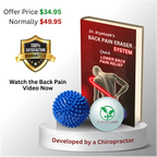 Low Back Pain Relief, Sciatica, Self-Massage Tool, Trigger Points, 2 Massage Balls with Instruction Book, Chiropractic Tools, Myofascial Pain, Deep Tissue Massage, Muscle Knots.